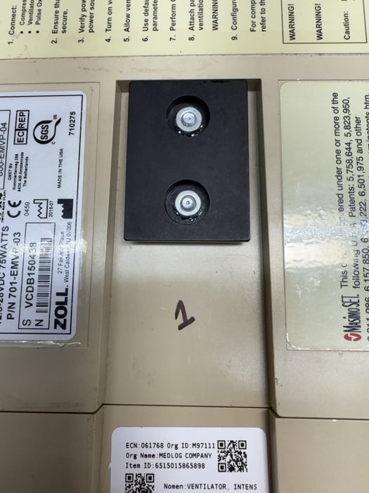 2019 Zoll Impact 731 EMV+ PATIENT MONITOR  Uni-Vent Ventilator NEW BATT .01 HR