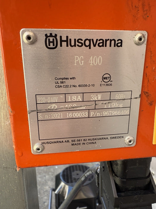 Husqvarna PG 400 Concrete Floor Grinder 7.54HRS 240v 16Inch MINT SHAPE  2021DEMO