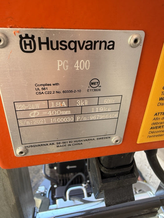 Husqvarna PG 400 Concrete Floor Grinder 6.85HRS 240v 16Inch MINT SHAPE  2021DEMO