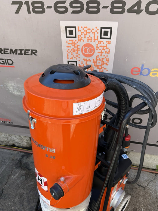 2021 Husqvarna S36 Dust & Slurry Collector Extractor Vacuum Power Tool 25HRS
