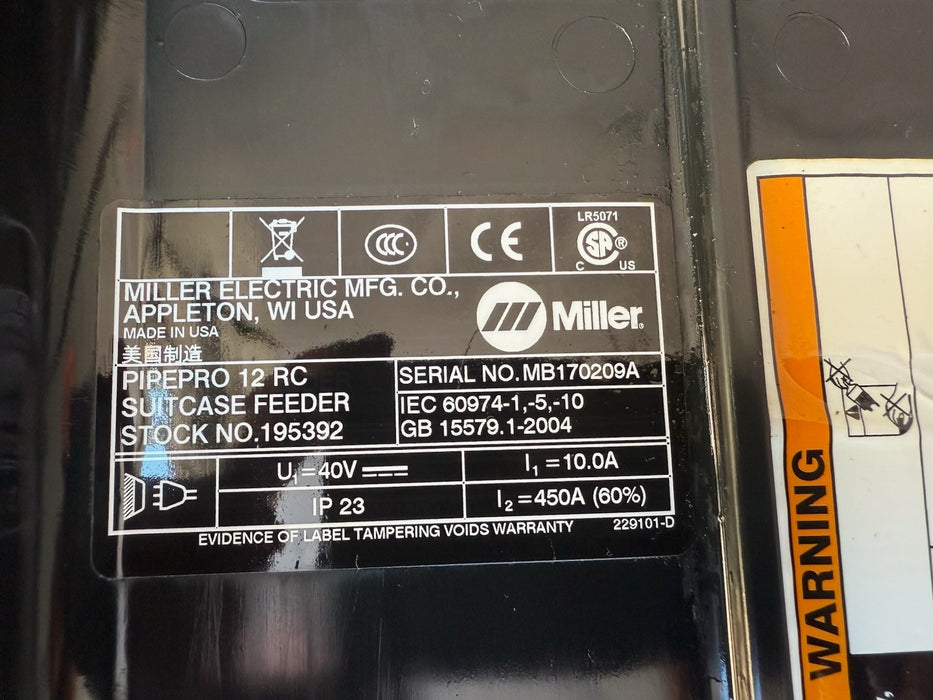 MILLER SuitCase 12RC  24V Wire Feeder
