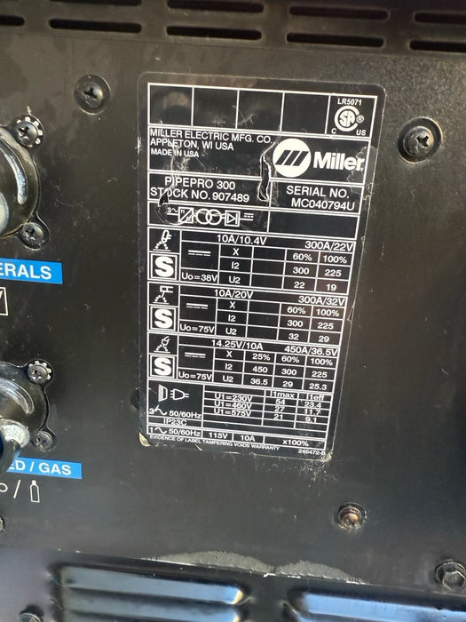 Miller Pipepro 300 FieldPro Welder 230/460/575 Volts 1/3 Phase (907489) et5