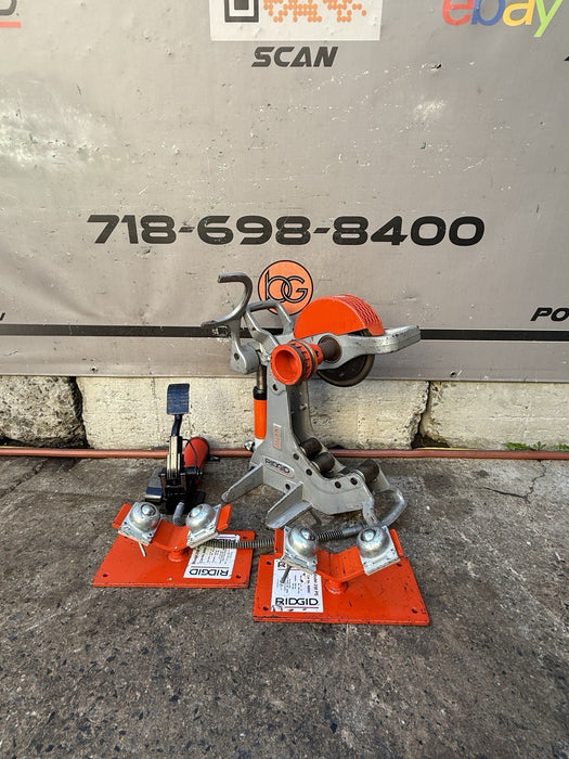 Ridgid 258 Hydraulic Pipe Cutter with Pump and Roller. Works Fine Tested💥