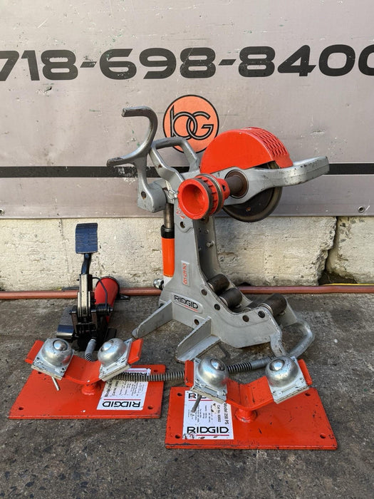 Ridgid 258 Hydraulic Pipe Cutter with Pump and Roller. Works Fine Tested💥
