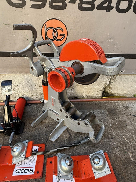 Ridgid 258 Hydraulic Pipe Cutter with Pump and Roller. Works Fine Tested💥