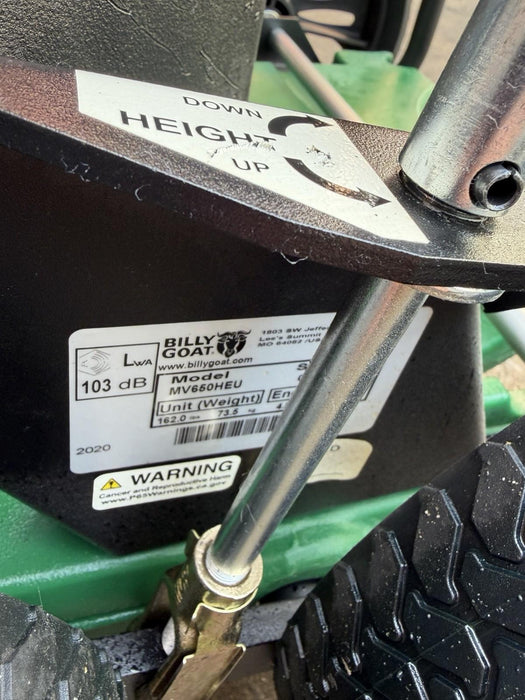 Billy Goat Multi Surface commercial Littter Vacuum  MV650SPh 29' Honda Eng New