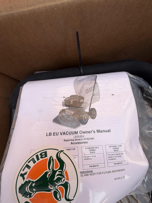 2023 Billy Goat LB352EU Walk Behind Lawn Leaf Vacuum Gas Briggs New