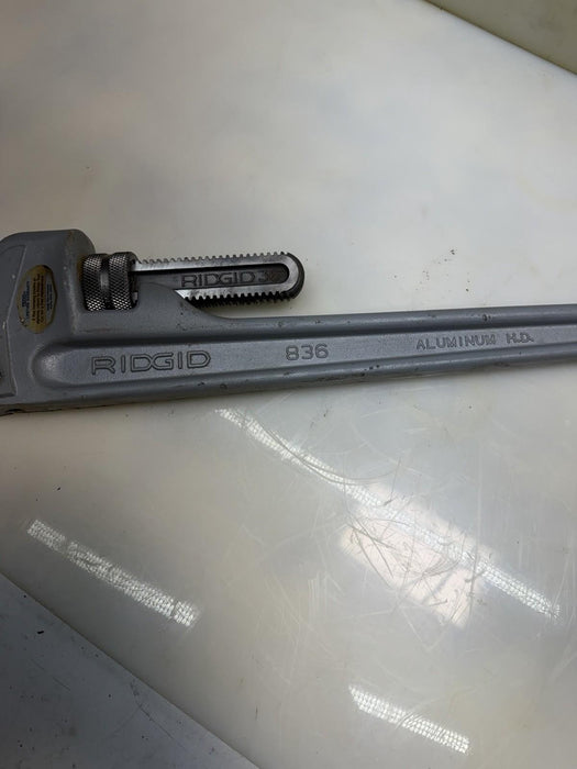 Rigid 36” Aluminum Straight Pipe Wrench (Model 836) Mint Condition et3