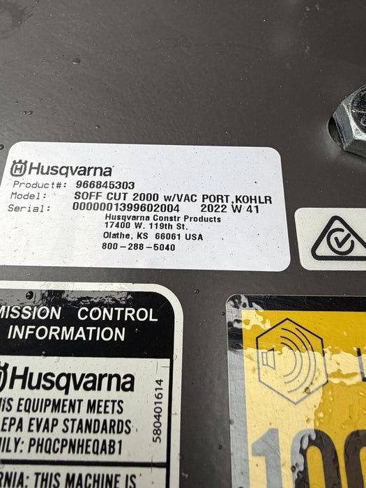 2022 Husqvarna Softcut 2000 Walk Behind Saw Mint Condition  Road Saw Target New