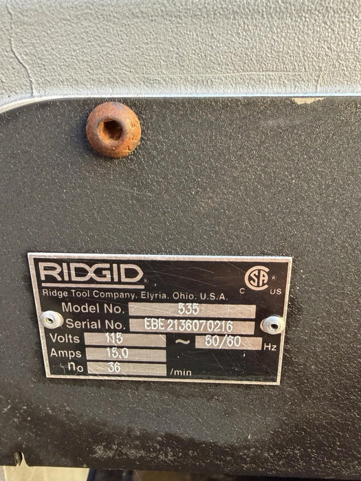 Refurbish Ridgid 535 V3 Pipe Threader 1/2"-2" Threading Machine 811A Dies Cart bg21