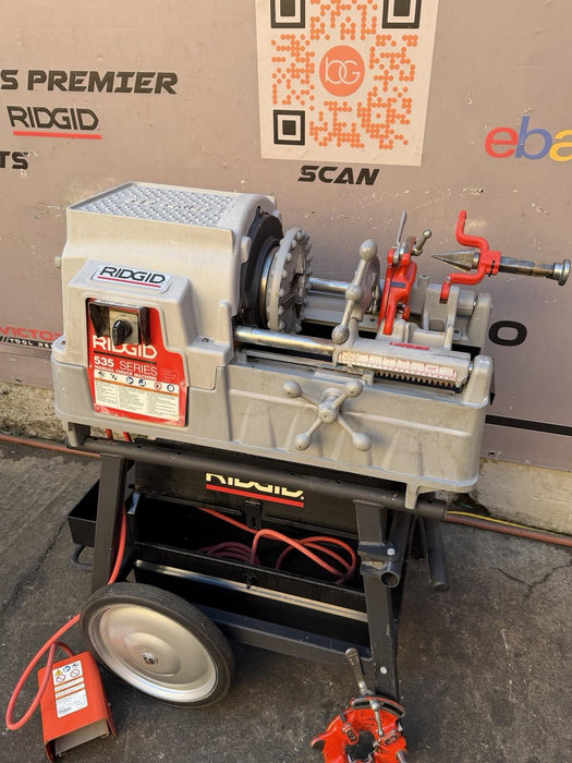Refurbish Ridgid 535 V3 Pipe Threader 1/2"-2" Threading Machine 811A Dies Cart bg21