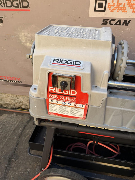 Refurbish Ridgid 535 V3 Pipe Threader 1/2"-2" Threading Machine 811A Dies Cart bg21