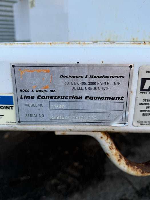 HOGG & DAVIS ODP40 DRUM PULLER ROPE TENSIONER TRAILER RETAIL 240k 219HRS MINT 💥