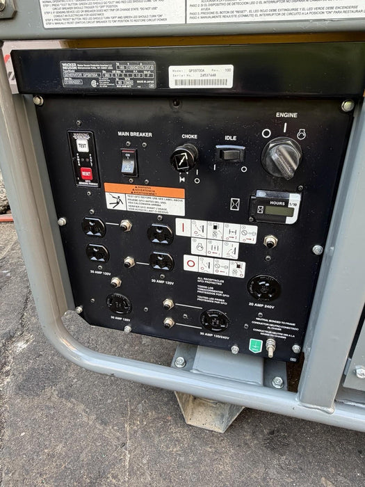 2021 Wacker Neuson GPS9700A 9,700W Portable Generator Honda Gas Genset 59HRS