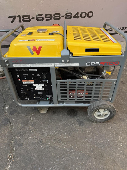 2021 Wacker Neuson GPS9700A 9,700W Portable Generator Honda Gas Genset 59HRS