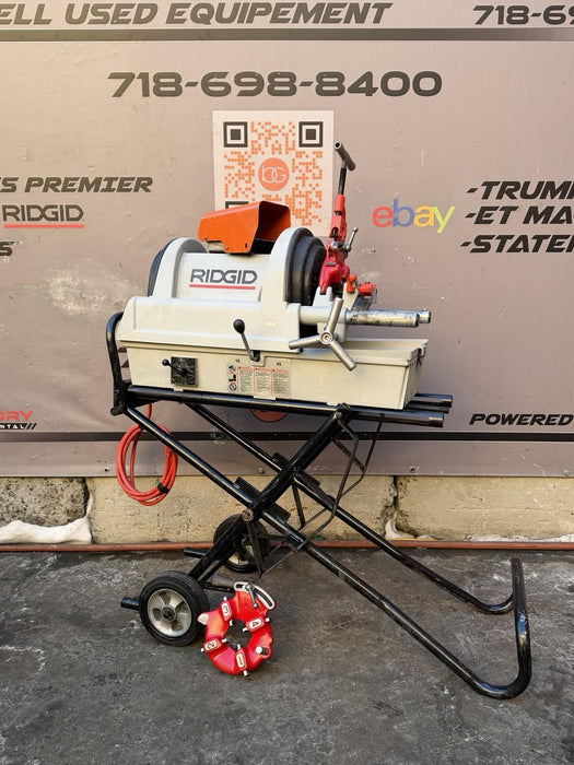 RIDGID 1822 Automatic Pipe Threader 110V, Folding Cart 815a Die 1224, 300, 535