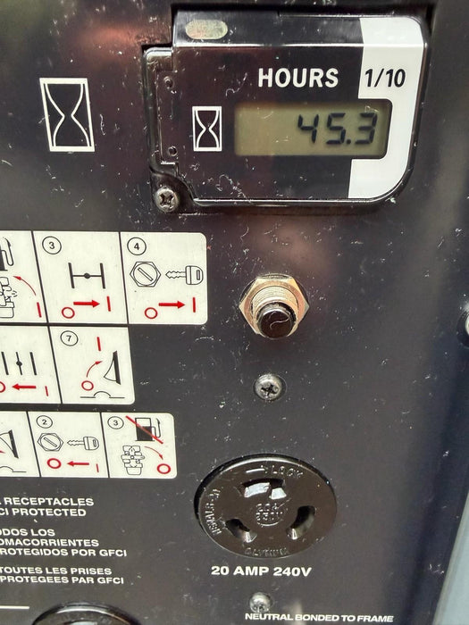 2021 Wacker Neuson GPS9700A 9,700W Portable Generator Honda Gas Genset 45HRS