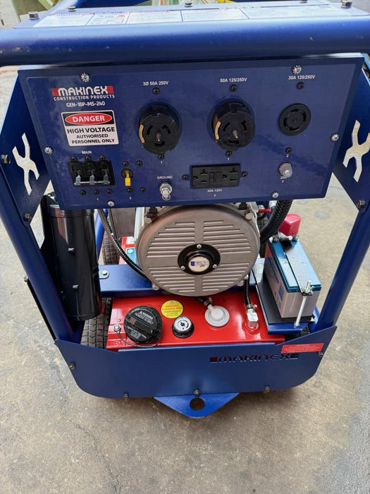 2022 Makinex GEN-16P-US-240 Portable 3-Phase Generator 16kW Gasoline Honda GX690