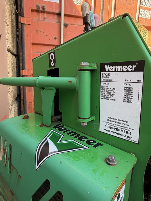 Vermeer RTX250 Self-Propelled Walk Behind 36” Trencher 422HRS 2017 Model