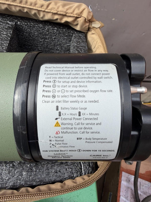 CAIRE Saros 3000 SAROS Oxygen System AC Power Supply