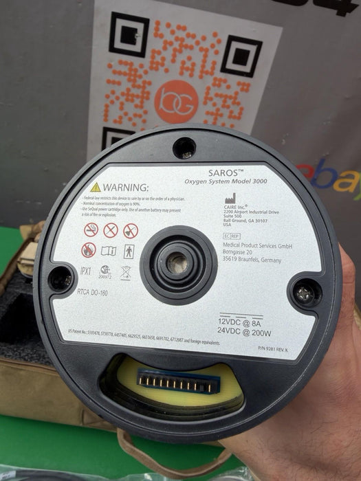 CAIRE Saros 3000 SAROS Oxygen System AC Power Supply