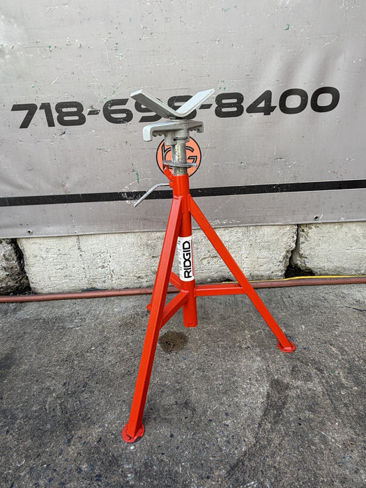 Ridgid 56662 VJ-99 28"-52" V-Head High Jack Pipe Stand 12" Pipe Cap 2500-lbs
