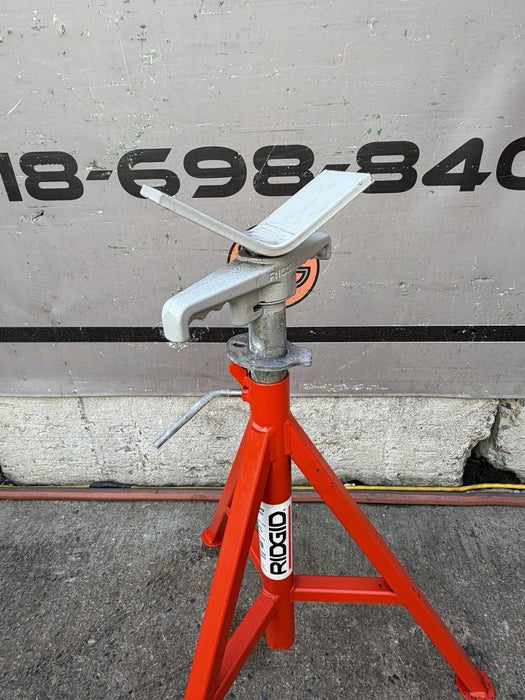 Ridgid 56662 VJ-99 28"-52" V-Head High Jack Pipe Stand 12" Pipe Cap 2500-lbs