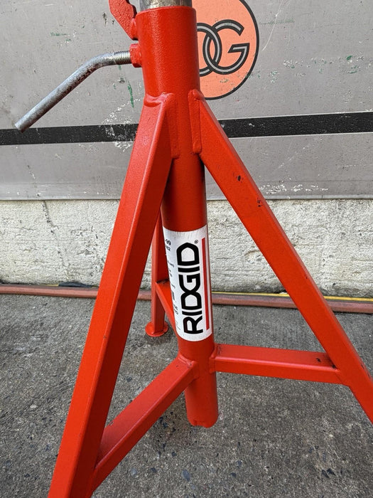Ridgid 56662 VJ-99 28"-52" V-Head High Jack Pipe Stand 12" Pipe Cap 2500-lbs