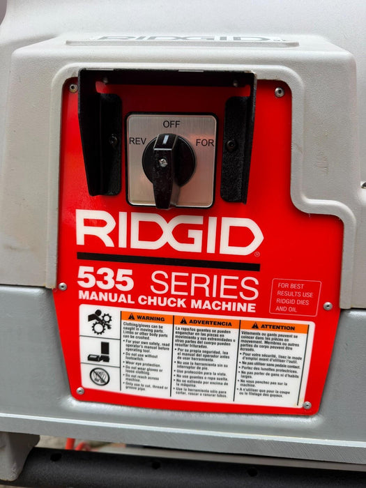 RIDGID 535 PIPE THREADER V3 1/2"-2" THREADING MACHINE  811A DIE