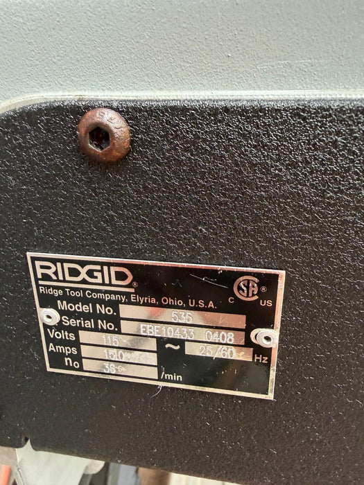RIDGID 535 PIPE THREADER V3 1/2"-2" THREADING MACHINE  811A DIE