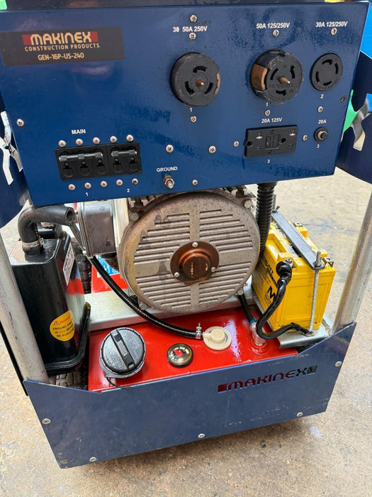 2018 Makinex GEN 16 - 240 3-Phase Generator 16kW Honda GX690 570 hr VIDEO