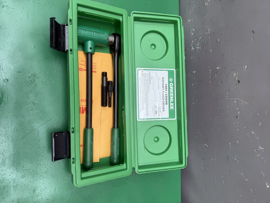 Greenlee 1804 SB  Ratchet Punch Driver.  New Condition.  #1