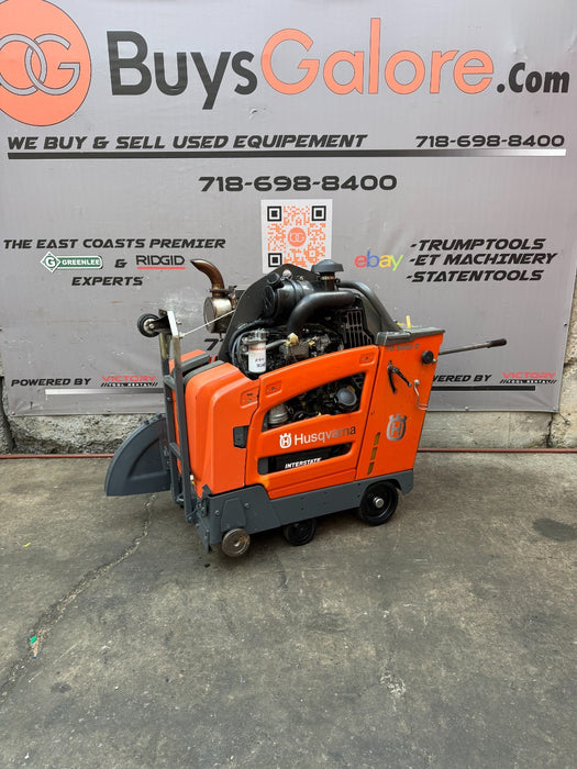 2016 Husqvarna FS-5000D Walk Behind Concrete Saw 24" Working Great, VIDEO