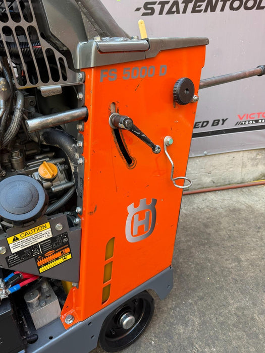 2016 Husqvarna FS-5000D Walk Behind Concrete Saw 24" Working Great, VIDEO