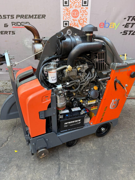 2016 Husqvarna FS-5000D Walk Behind Concrete Saw 24" Working Great, VIDEO
