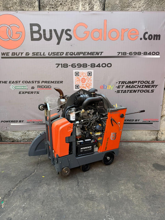 2016 Husqvarna FS-5000D Walk Behind Concrete Saw 24" Working Great, VIDEO