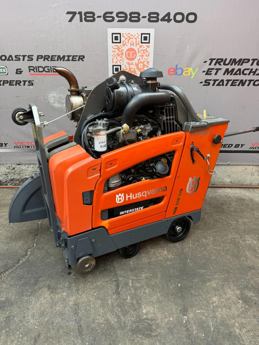 2016 Husqvarna FS-5000D Walk Behind Concrete Saw 24" Working Great, VIDEO