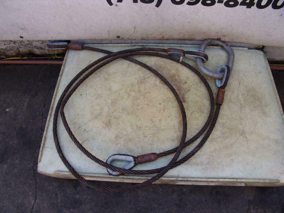 Crosby Wire Rope Bridle 2 legs 10 feet 11 tons Rigging Lift Hoist