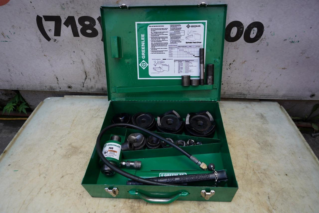 Greenlee 7310 1/2 to 4 inch Hydraulic Knock Out Punch and Die Set