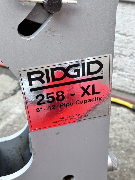Ridgid 258-XL Hydraulic Pipe Cutter - Hyd Pump & Roller 8-12” Capacity