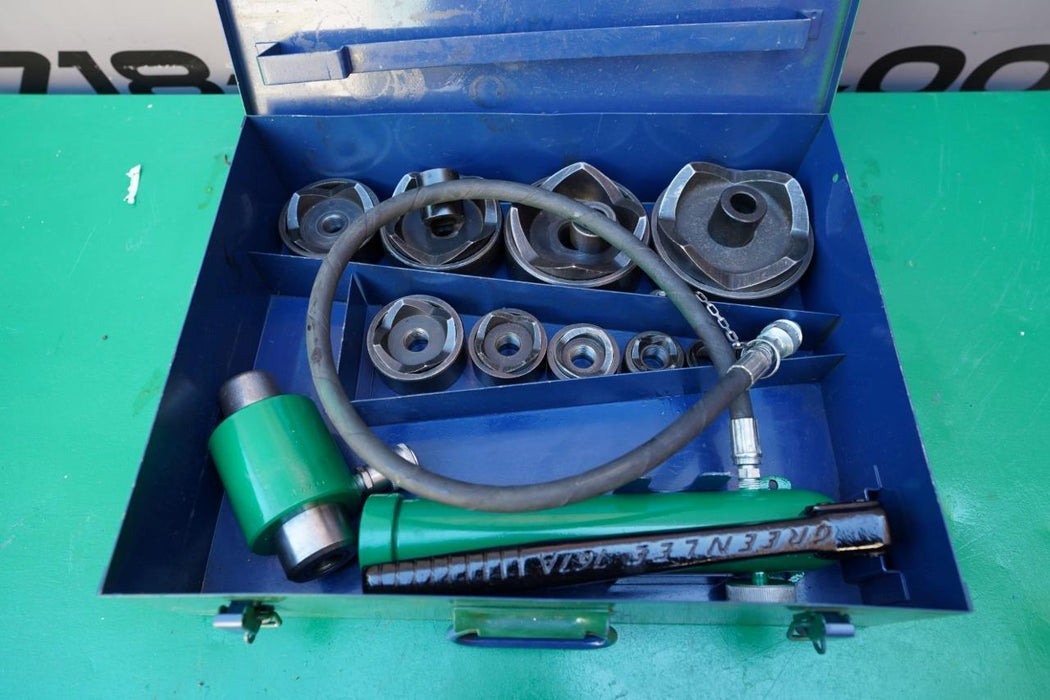 Current Tools 1/2" to 4"  Hydraulic Knock-Out Punch and Die Set Greenlee