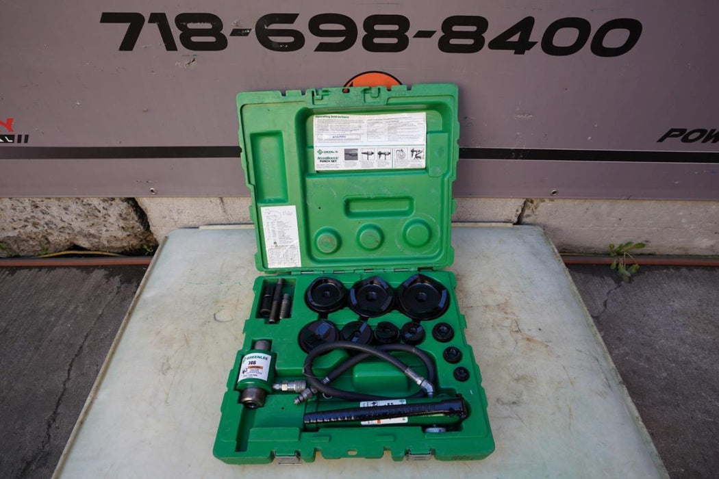 Greenlee 7310 1/2 to 4 inch Hydraulic Knock Out Punch and Die Set #1 bg7