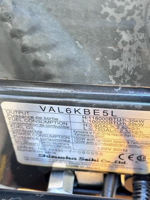 Shizuoka Seiki VAL6KBE5L VAL6 Infrared Heater Mint Condition  #7
