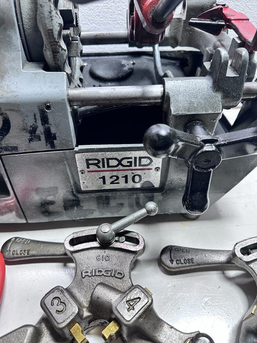 Ridgid 1210 Compact Pipe Threader With 2 Die Heads  1/2 - 3/4 & 1”  #2
