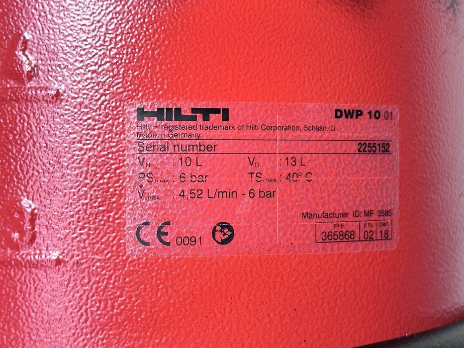 Hilti DWP 10 Portable Water Supply Unit for Coring Concrete Hole Core  New