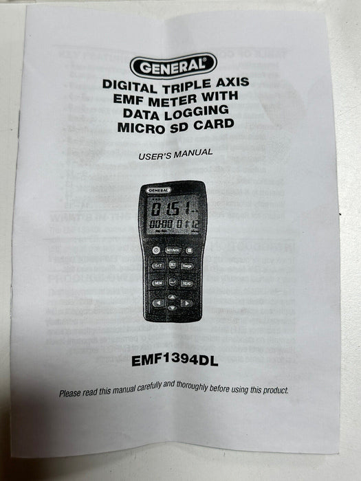 General Tools EMF1394DL Data Logging Triple Axis Field Tester