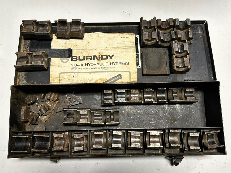 Burndy Y34A HYPRESS Dies And Case Assorted Sizes