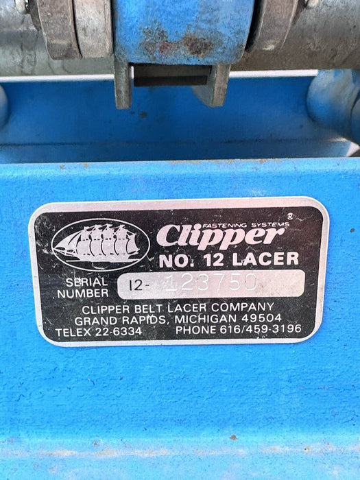 CLIPPER No. 12 Leather Conveyor Belt Lacer with Stand