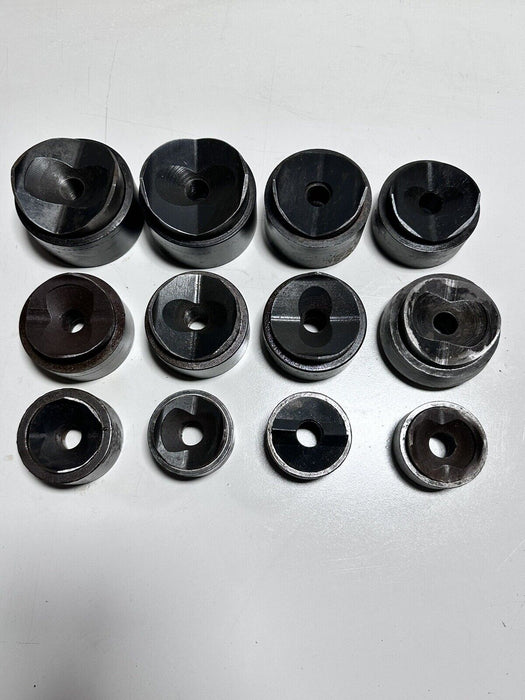 Lot of 12 Greenlee Assorted  O.D. Diameter Knockout Punch Die Set