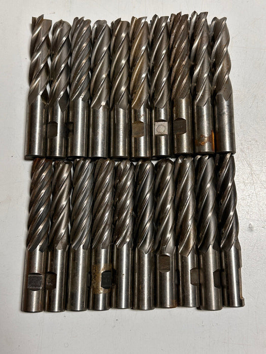LOT OF 20 ASSORTED END MILLS  3/4” X 3” X 5-1/4”